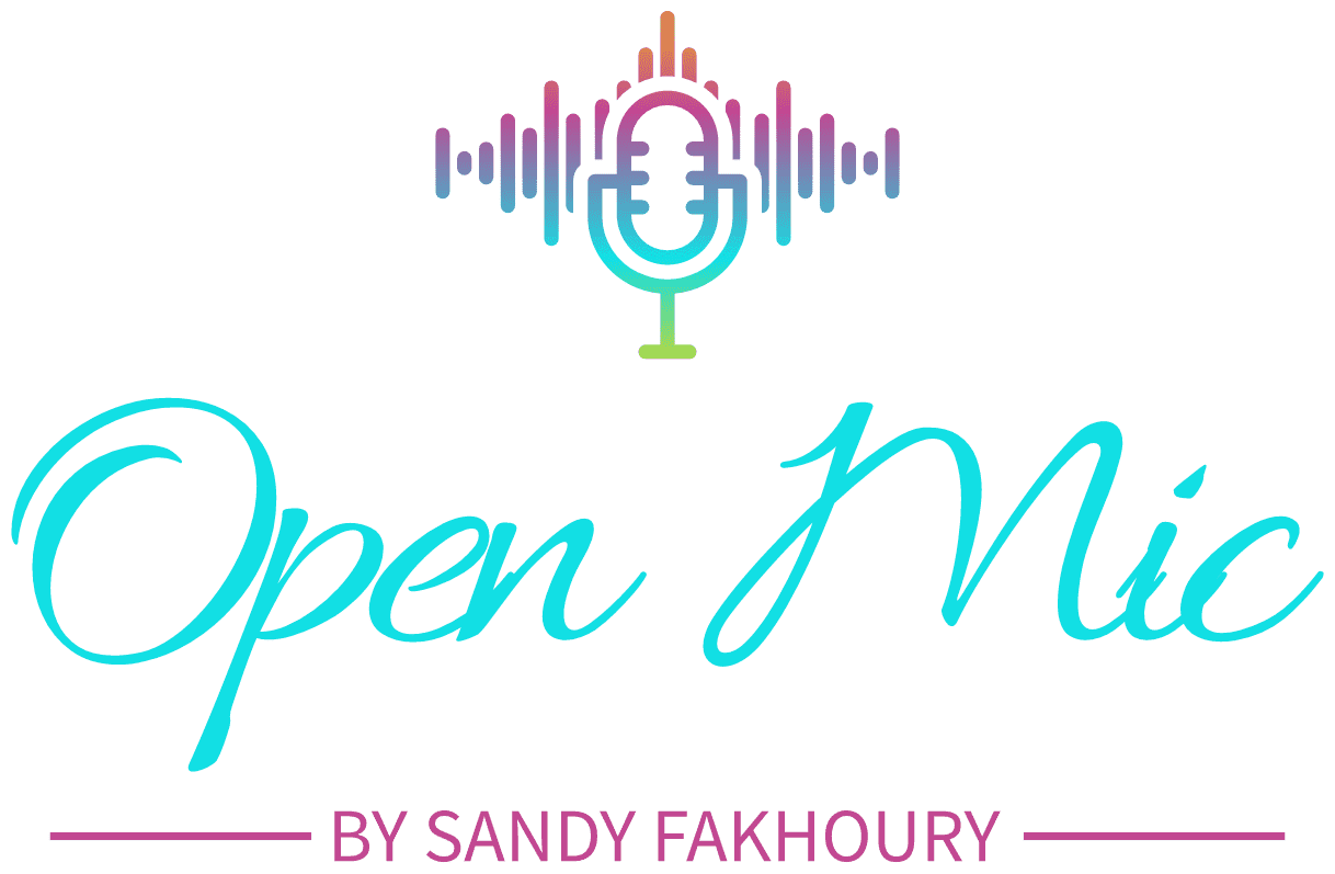 Open Mic by Sandy Fakhoury official podcast logo